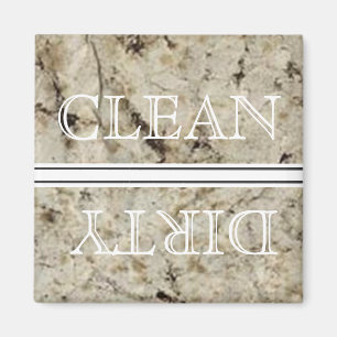 Marble Stil Dishwasher Magnet Clean & Dirty