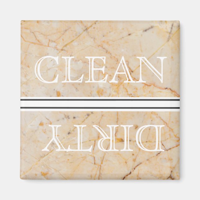 Marble Stil Dishwasher Magnet Clean & Dirty (Framsidan)