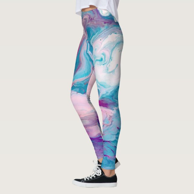 Marble Stil Swirls Leggings (Vänster)