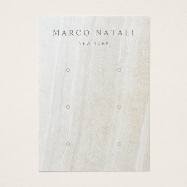 Marble Stone 3 Hål Visning Earring Card Visitkort (Framsidan)