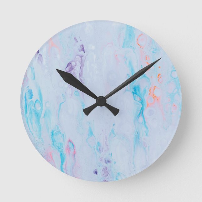 Marble Stone 8-tums rund akrylväggslås Rund Klocka (Framsida)