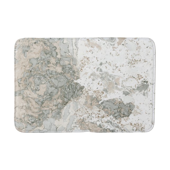 Marble Stone Abstrakt Creamy Mint Cali Grått Badrumsmatta (Framsidan)