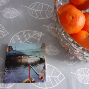 Marble stone canal Temed underlägg. Stenunderlägg