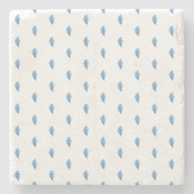 Marble Stone Coaster Job Blue Leaves  Stenunderlägg (Framsidan)