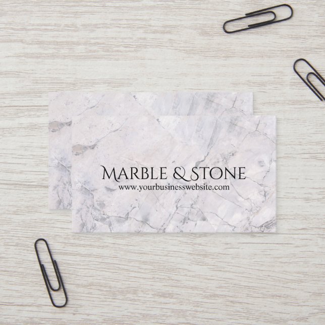 Marble & Stone Countertops Business Card Visitkort (Fram/Back In Situ)