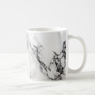 Marble Stone in Grått White and Black Färg Kaffemugg