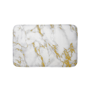 Marble Stone in Grått White & Guld Badrumsmatta