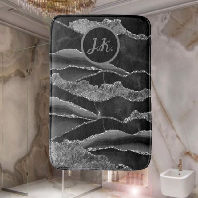 Marble Stone in Grått White & Guld Bathroom Badrumsmatta (Skapare uppladdad)