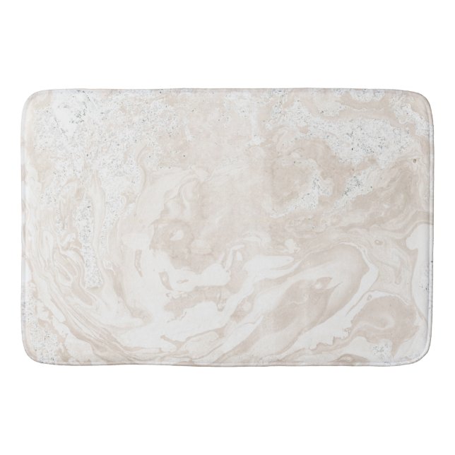Marble Stone Luxury White Beige Ivory Powder Badrumsmatta (Framsidan)