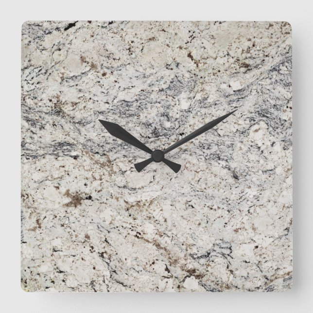 Marble Stone Mönster Acrylic Wall Clock Fyrkantig Klocka (Framsida)