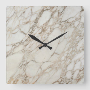 Marble Stone Mönster Acrylic Wall Clock Fyrkantig Klocka