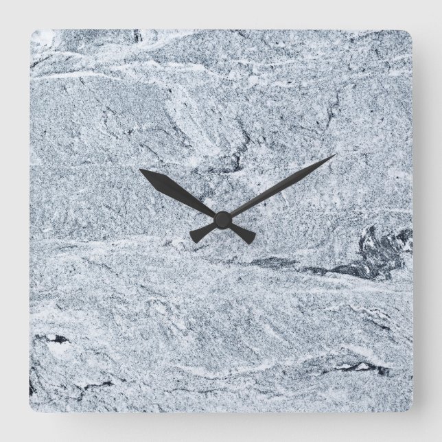 Marble Stone Mönster Acrylic Wall Clock Fyrkantig Klocka (Framsida)
