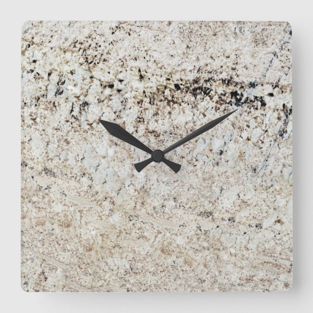 Marble Stone Mönster Acrylic Wall Clock Fyrkantig Klocka (Framsida)