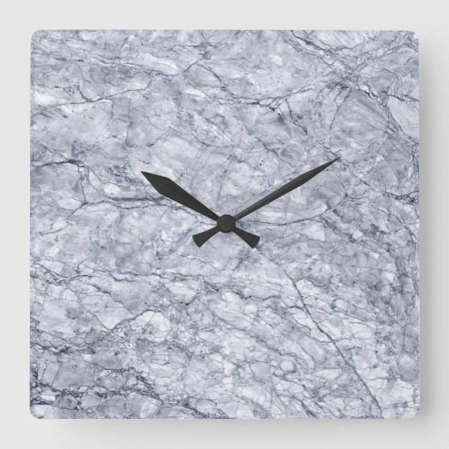 Marble Stone Mönster Acrylic Wall Clock Fyrkantig Klocka (Framsida)