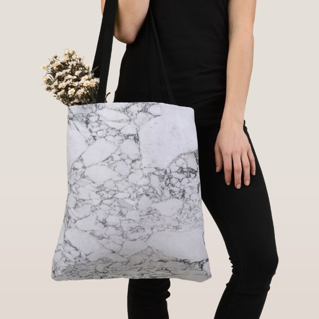 Marble Stone Mönster All-over-Print Tote Bag Tygkasse (Närbild)