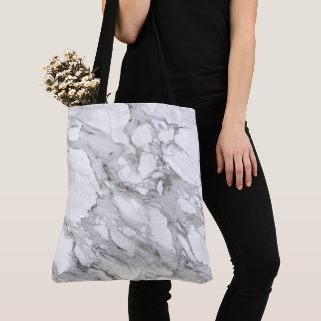 Marble Stone Mönster All-over-Print Tote Bag Tygkasse (Närbild)