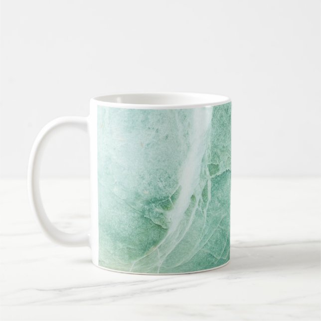 Marble stone mönster, grönt struktur. kaffemugg (Vänster)