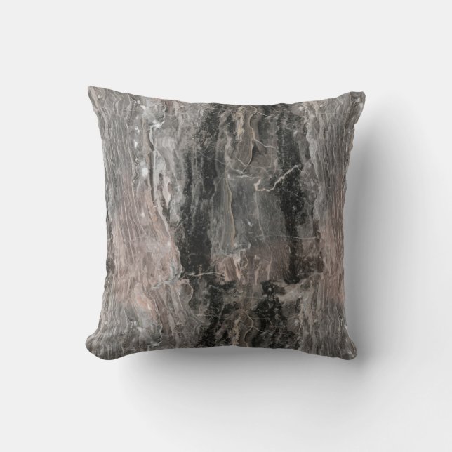 Marble Stone Mönster i Grått Tones Kudde (Framsida)
