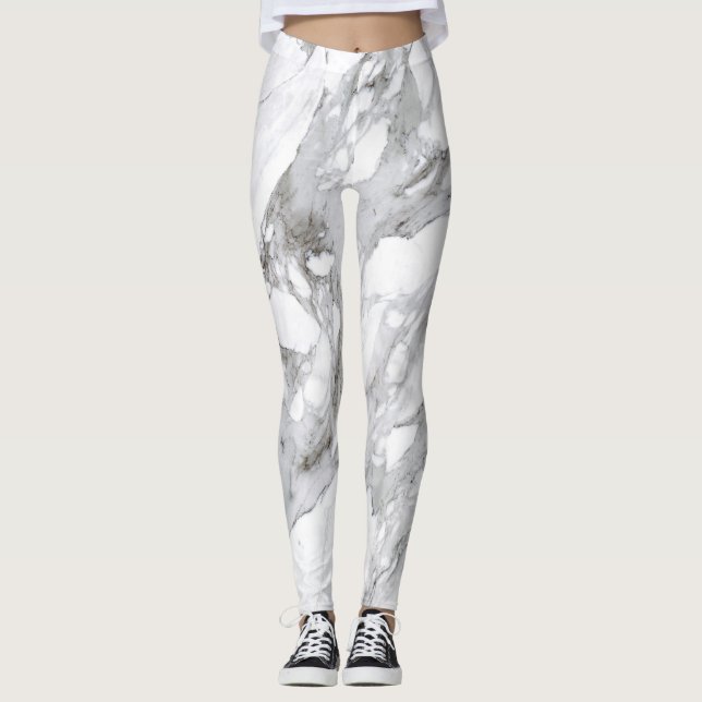 Marble Stone Mönster Leggings (Framsida)