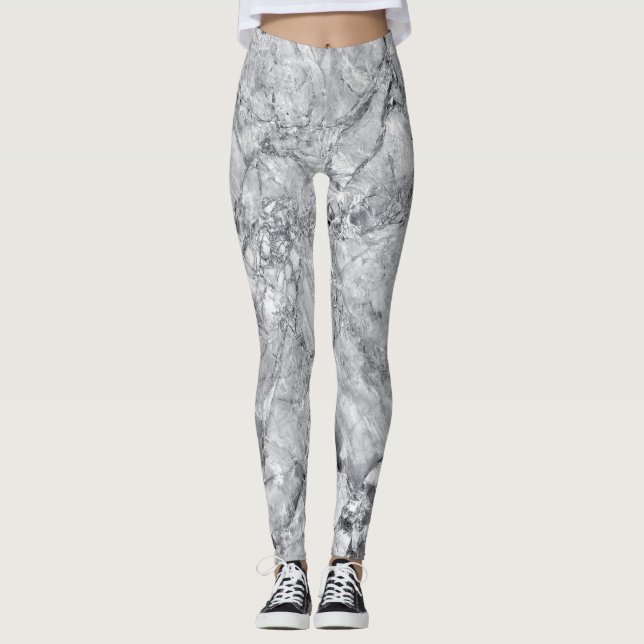 Marble Stone Mönster Leggings (Framsida)