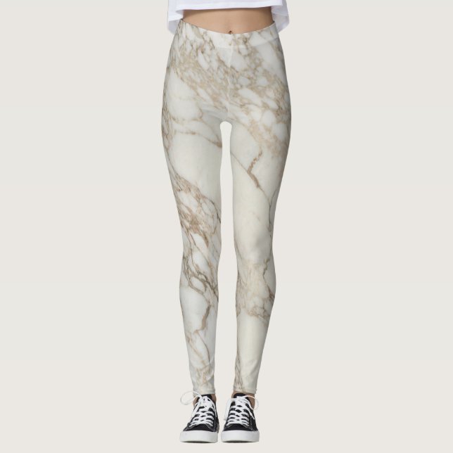 Marble Stone Mönster Leggings (Framsida)