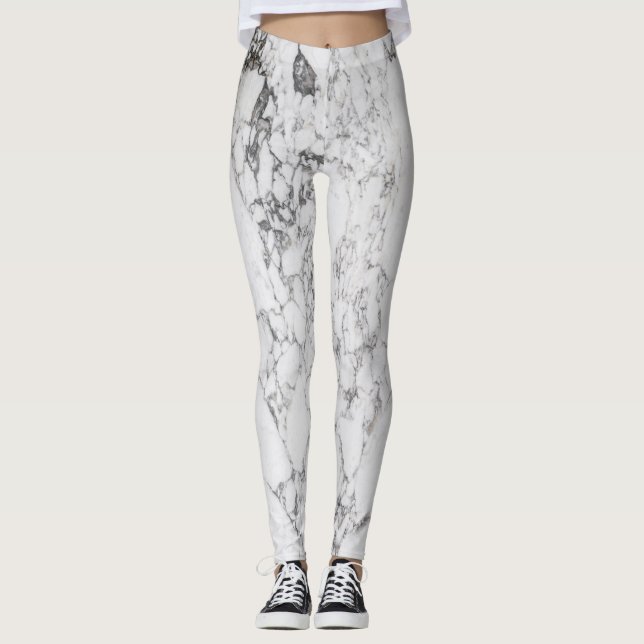 Marble Stone Mönster Leggings (Framsida)