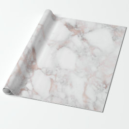 Marble Stone ro-guld & White Faux Marble Stone Presentpapper