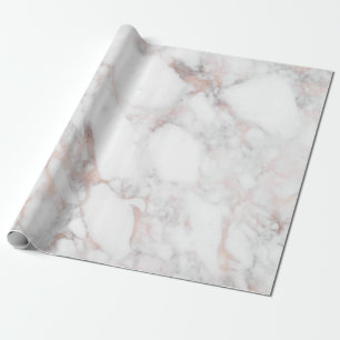 Marble Stone ro-guld & White Faux Marble Stone Presentpapper