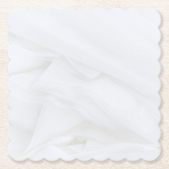 Marble Stone Scalloped Square Underlägg Papper (Framsida)