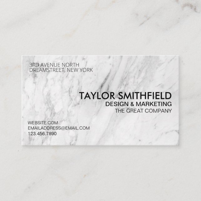 Marble Stone-Trendiget - minimal Professionell Visitkort (Framsida)