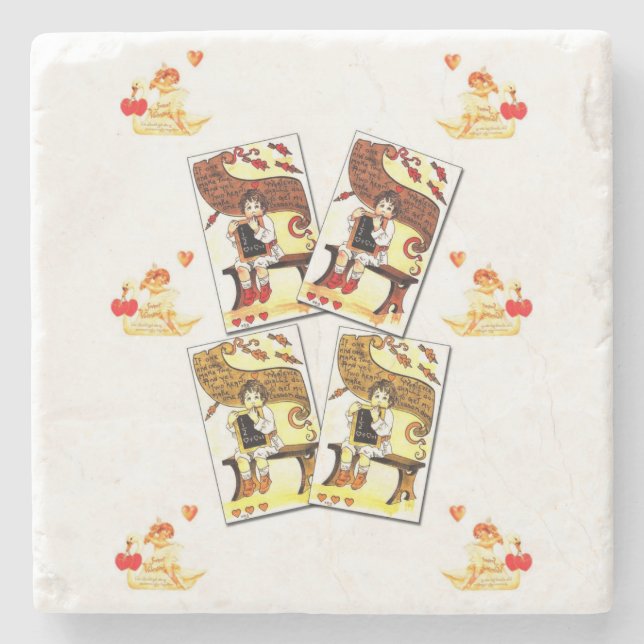 Marble Stone Underlägg Alla hjärtans dag (Framsidan)