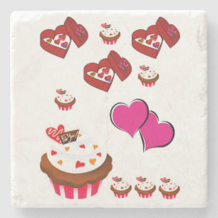 Marble Stone Underlägg Alla hjärtans dag