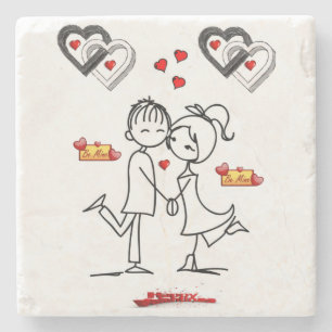 Marble Stone Underlägg Alla hjärtans dag