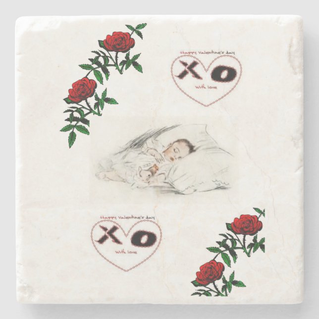 Marble Stone Underlägg Alla hjärtans dag Sten (Framsidan)