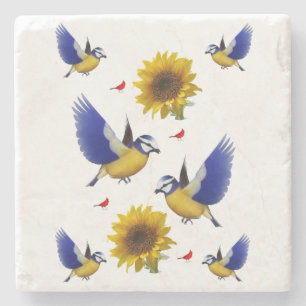 Marble Stone Underlägg Bird Sten