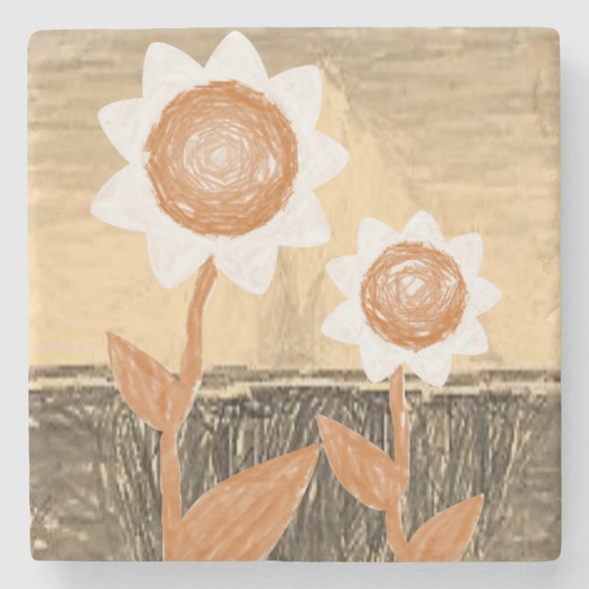 Marble Stone Underlägg Blommigt (Framsidan)