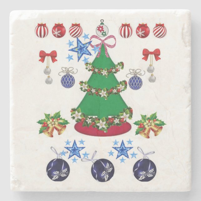 Marble Stone Underlägg jul (Framsidan)