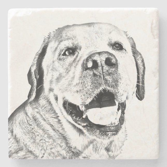 Marble Stone Underlägg - Labour Retriever (Framsidan)