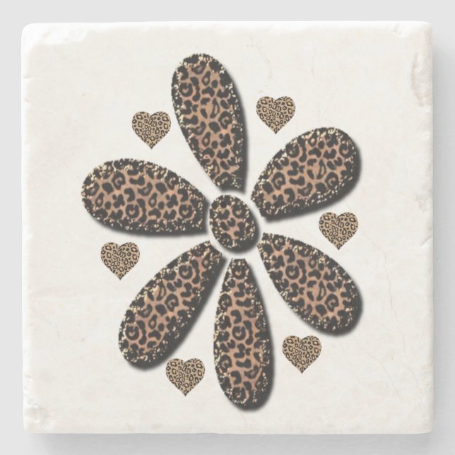 Marble Stone Underlägg Leopard Sten (Framsidan)