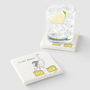 Marble Stone Underlägg Mouse Ostrich CheeseCold Be