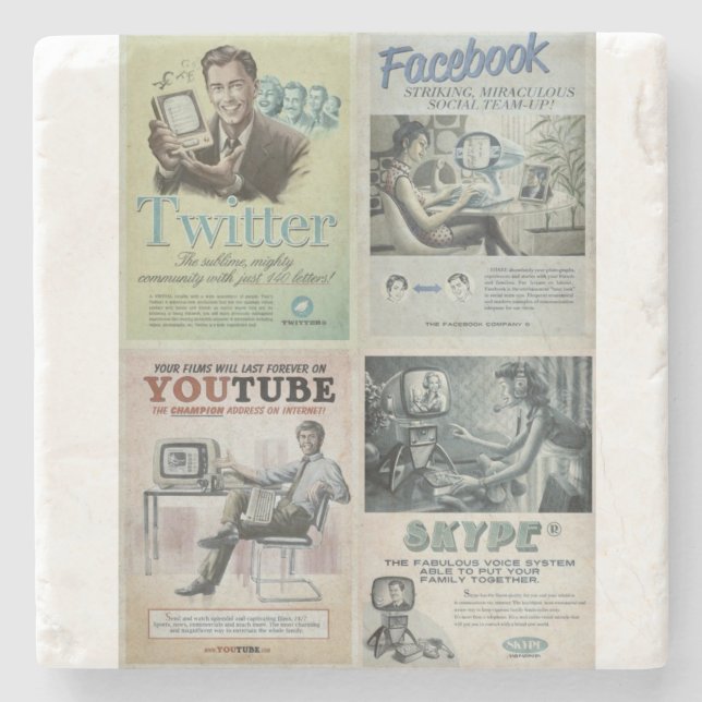 Marble Stone Underlägg Social Media (Framsidan)