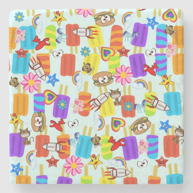 Marble Stone Underlägg Utomjordingar Astronaut Spa (Framsidan)