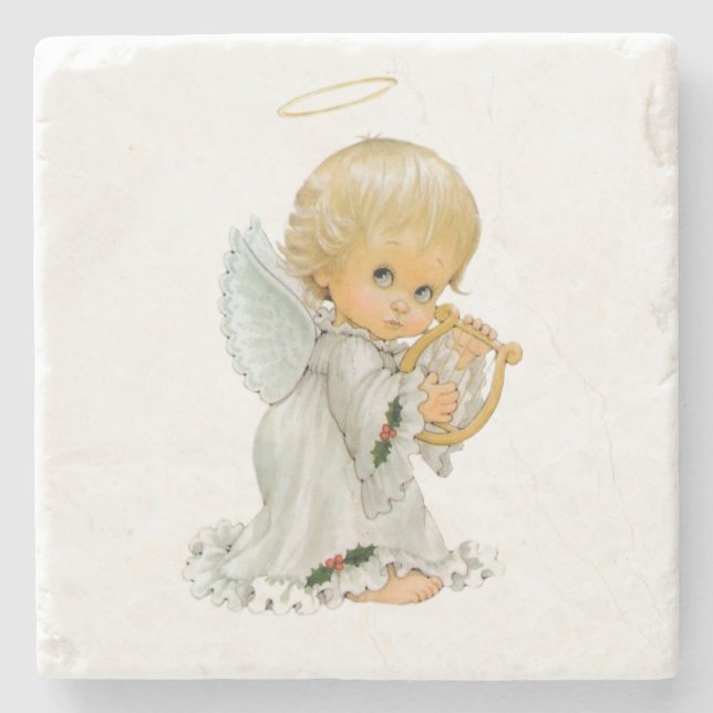 Marble Stone Underlägg Valentines Day Angel (Framsidan)