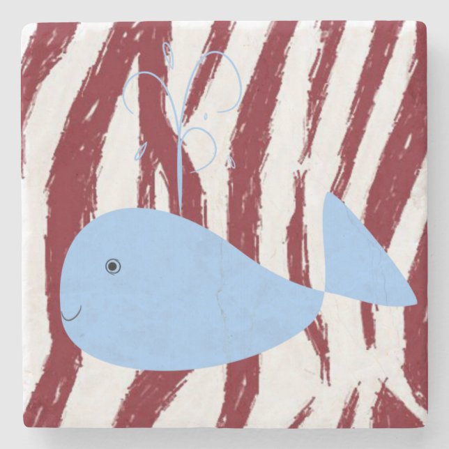 Marble Stone Underlägg Whale Sten (Framsidan)