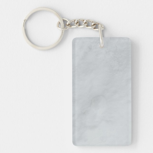 Marble Stone White Acrylic Keychain (Framsidan)