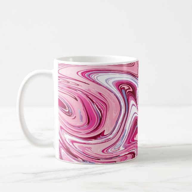 Marble struktur bakgrund. Flytande marmor struktur Kaffemugg (Vänster)
