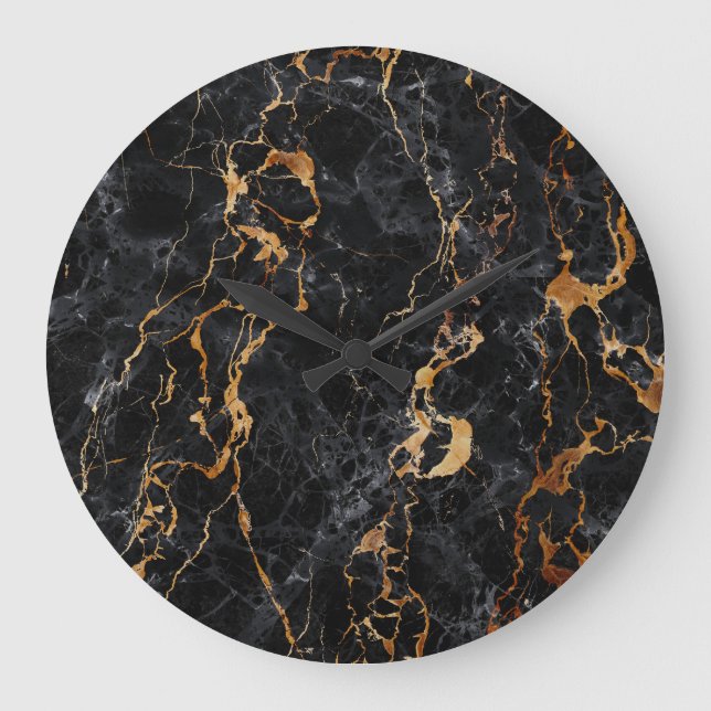 Marble Struktur: Elegant Stone Yta. Stor Klocka (Framsida)