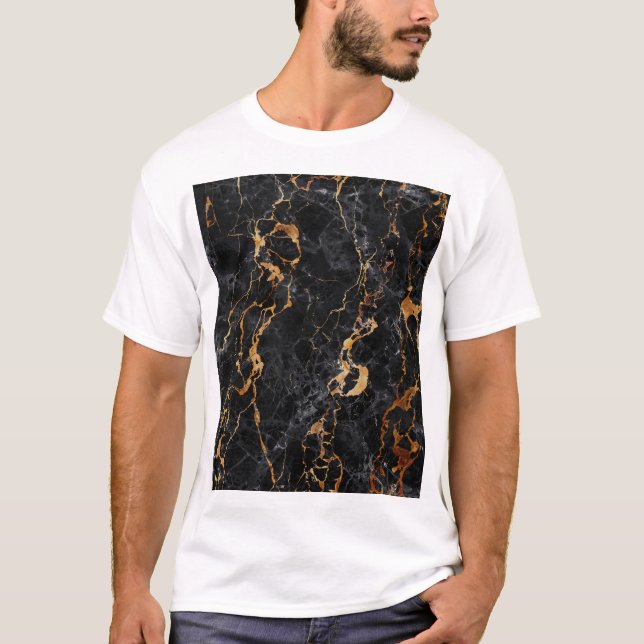 Marble Struktur: Elegant Stone Yta. T Shirt (Framsida)
