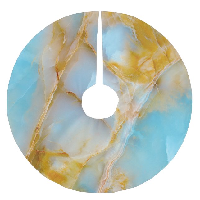 Marble struktur, färglös onyx insida. julgransmatta borstad polyester (Framsidan)