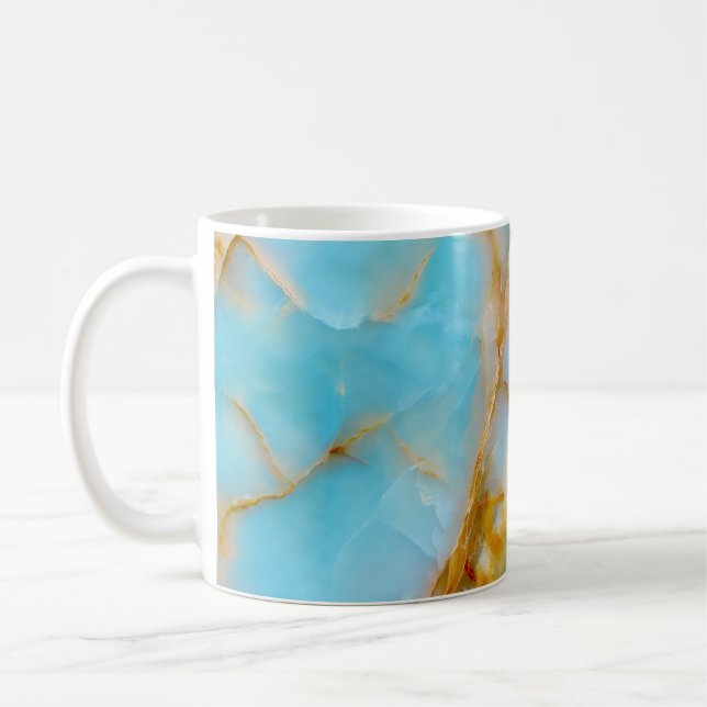 Marble struktur, färglös onyx insida. kaffemugg (Vänster)